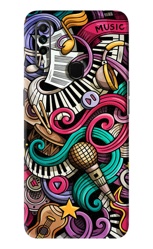Music Abstract Oppo A31 Back Skin Wrap