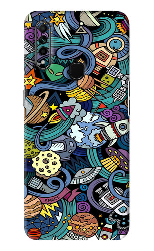 Space Abstract Oppo A31 Back Skin Wrap
