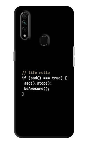 Life Motto Code Oppo A31 Back Skin Wrap