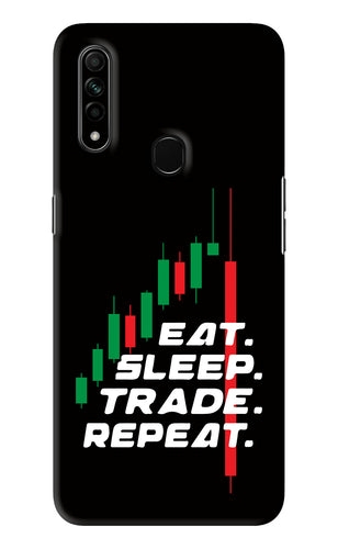 Eat Sleep Trade Repeat Oppo A31 Back Skin Wrap