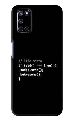 Life Motto Code Oppo A52 Back Skin Wrap
