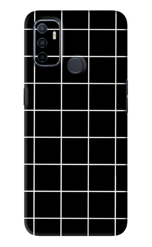 White Grid Oppo A53 Back Skin Wrap