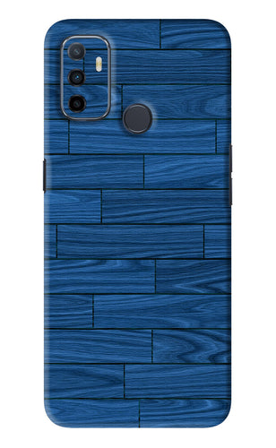 Blue Wooden Texture Oppo A53 Back Skin Wrap