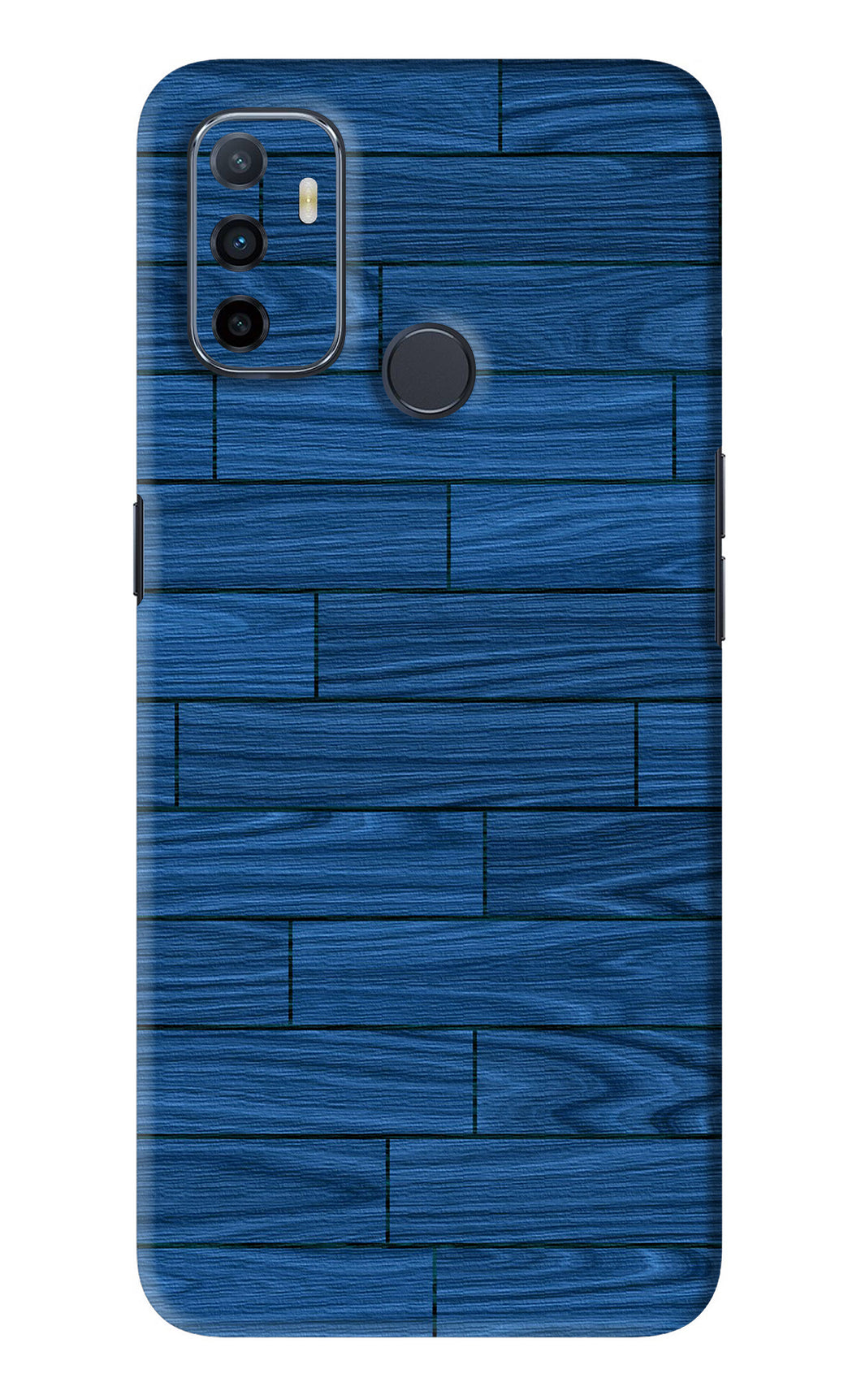 Blue Wooden Texture Oppo A53 Back Skin Wrap