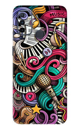 Music Abstract Oppo A53 Back Skin Wrap