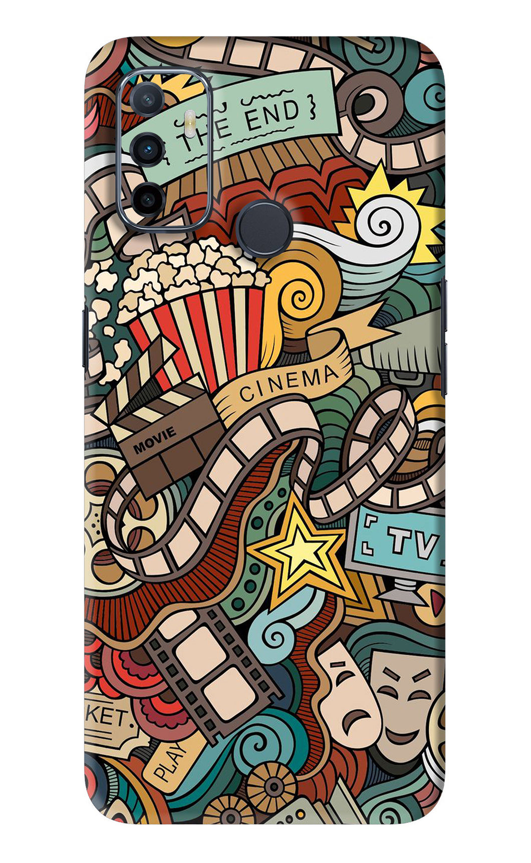 Cinema Abstract Oppo A53 Back Skin Wrap