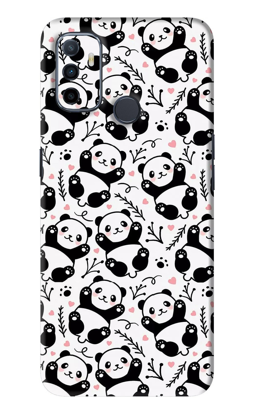 Cute Panda Oppo A53 Back Skin Wrap