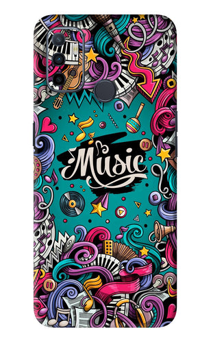 Music Graffiti Oppo A53 Back Skin Wrap