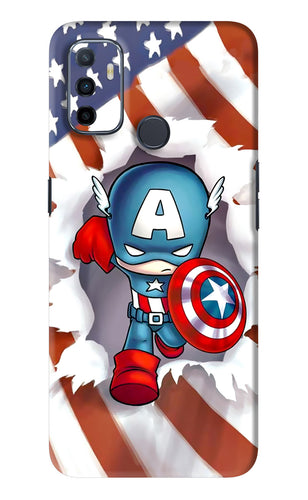 Captain America Oppo A53 Back Skin Wrap