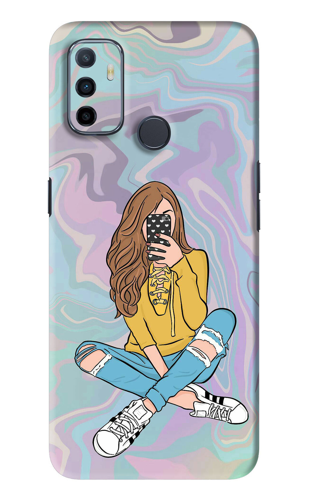 Selfie Girl Oppo A53 Back Skin Wrap