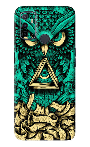 Green Owl Oppo A53 Back Skin Wrap