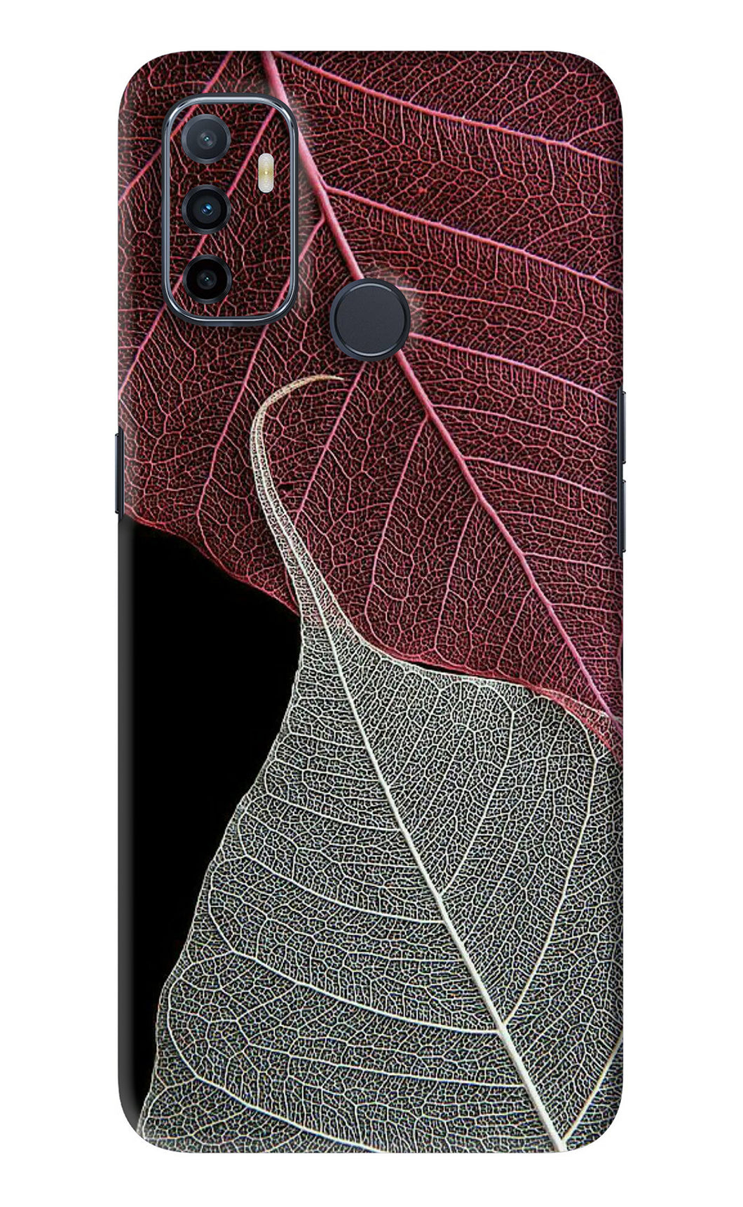 Leaf Pattern Oppo A53 Back Skin Wrap