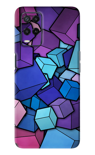 Cubic Abstract Oppo A54 Back Skin Wrap