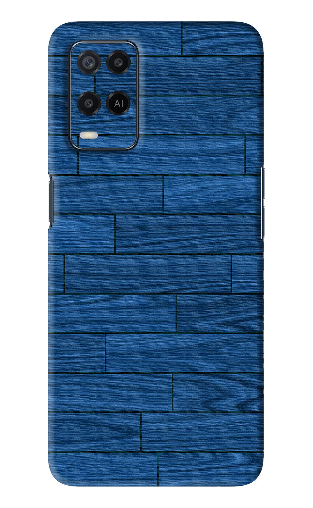 Blue Wooden Texture Oppo A54 Back Skin Wrap