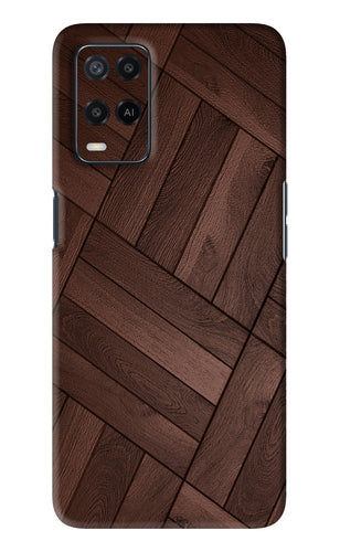 Wooden Texture Design Oppo A54 Back Skin Wrap