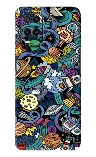 Space Abstract Oppo A54 Back Skin Wrap