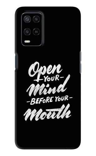 Open Your Mind Before Your Mouth Oppo A54 Back Skin Wrap