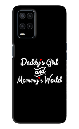 Daddy's Girl and Mommy's World Oppo A54 Back Skin Wrap