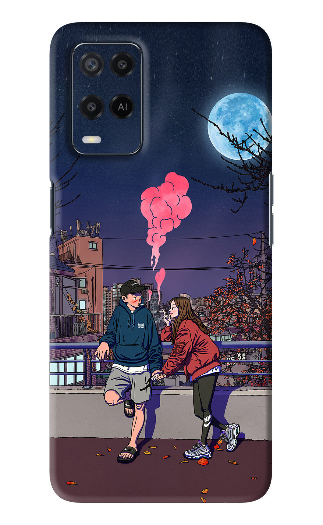 Chilling Couple Oppo A54 Back Skin Wrap