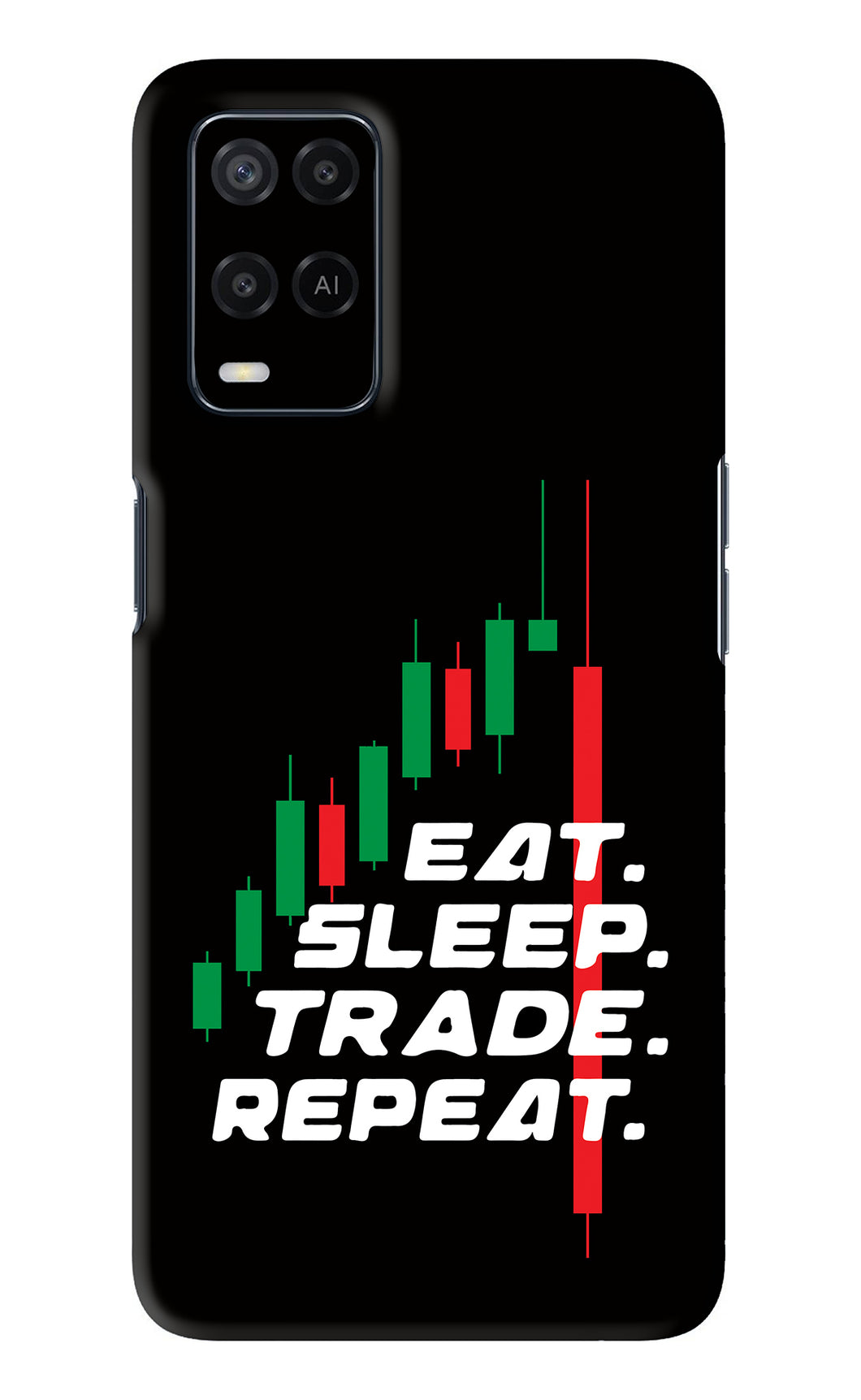 Eat Sleep Trade Repeat Oppo A54 Back Skin Wrap