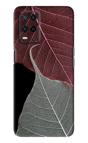 Leaf Pattern Oppo A54 Back Skin Wrap