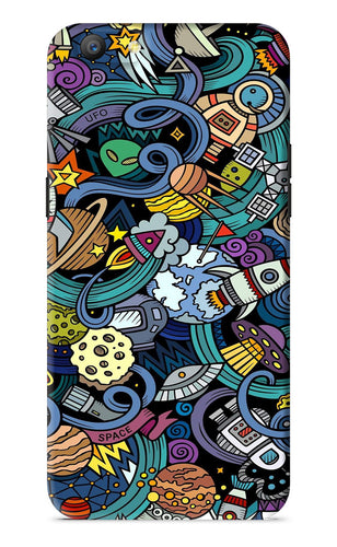 Space Abstract Oppo A57 Back Skin Wrap