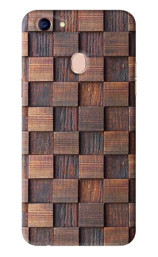 Wooden Cube Design Oppo F5 Back Skin Wrap