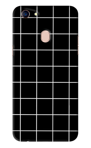 White Grid Oppo F5 Back Skin Wrap