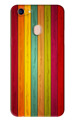 Multicolor Wooden Oppo F5 Back Skin Wrap