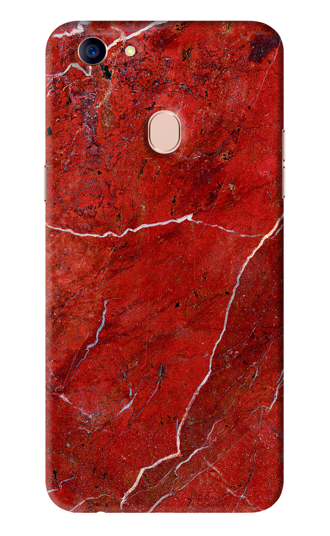 Red Marble Design Oppo F5 Back Skin Wrap