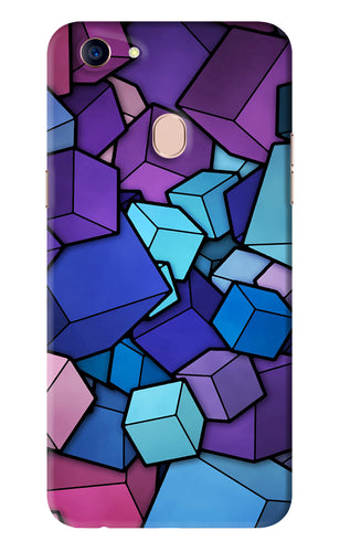 Cubic Abstract Oppo F5 Back Skin Wrap