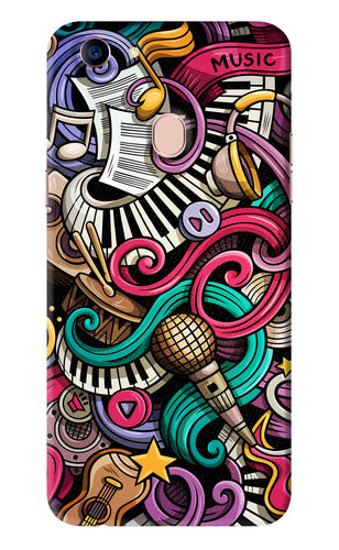 Music Abstract Oppo F5 Back Skin Wrap