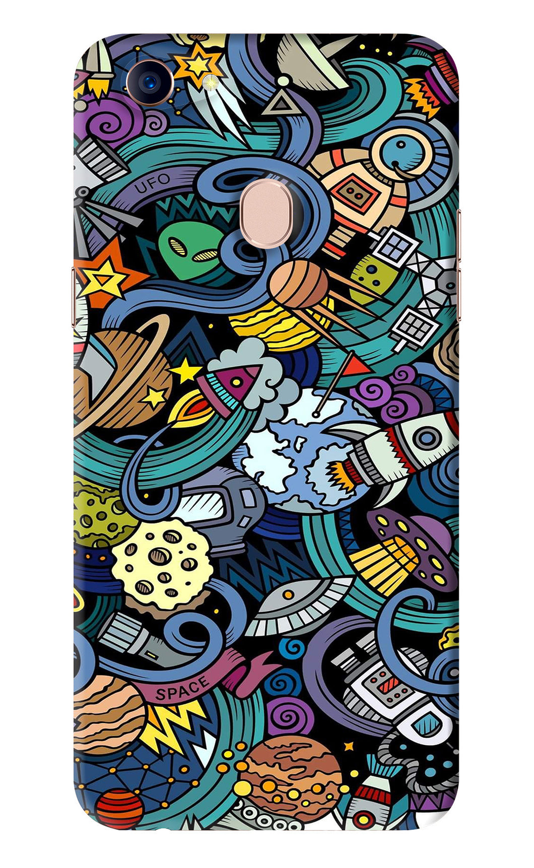Space Abstract Oppo F5 Back Skin Wrap