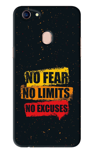 No Fear No Limits No Excuses Oppo F5 Back Skin Wrap
