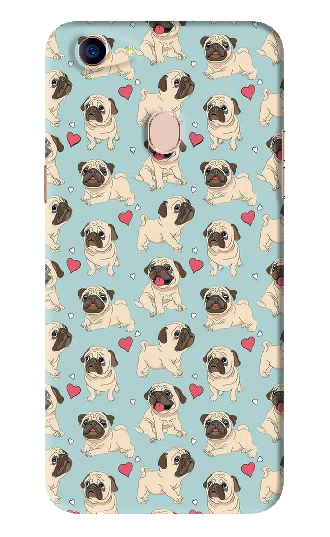 Pug Dog Oppo F5 Back Skin Wrap
