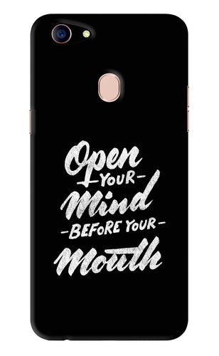 Open Your Mind Before Your Mouth Oppo F5 Back Skin Wrap