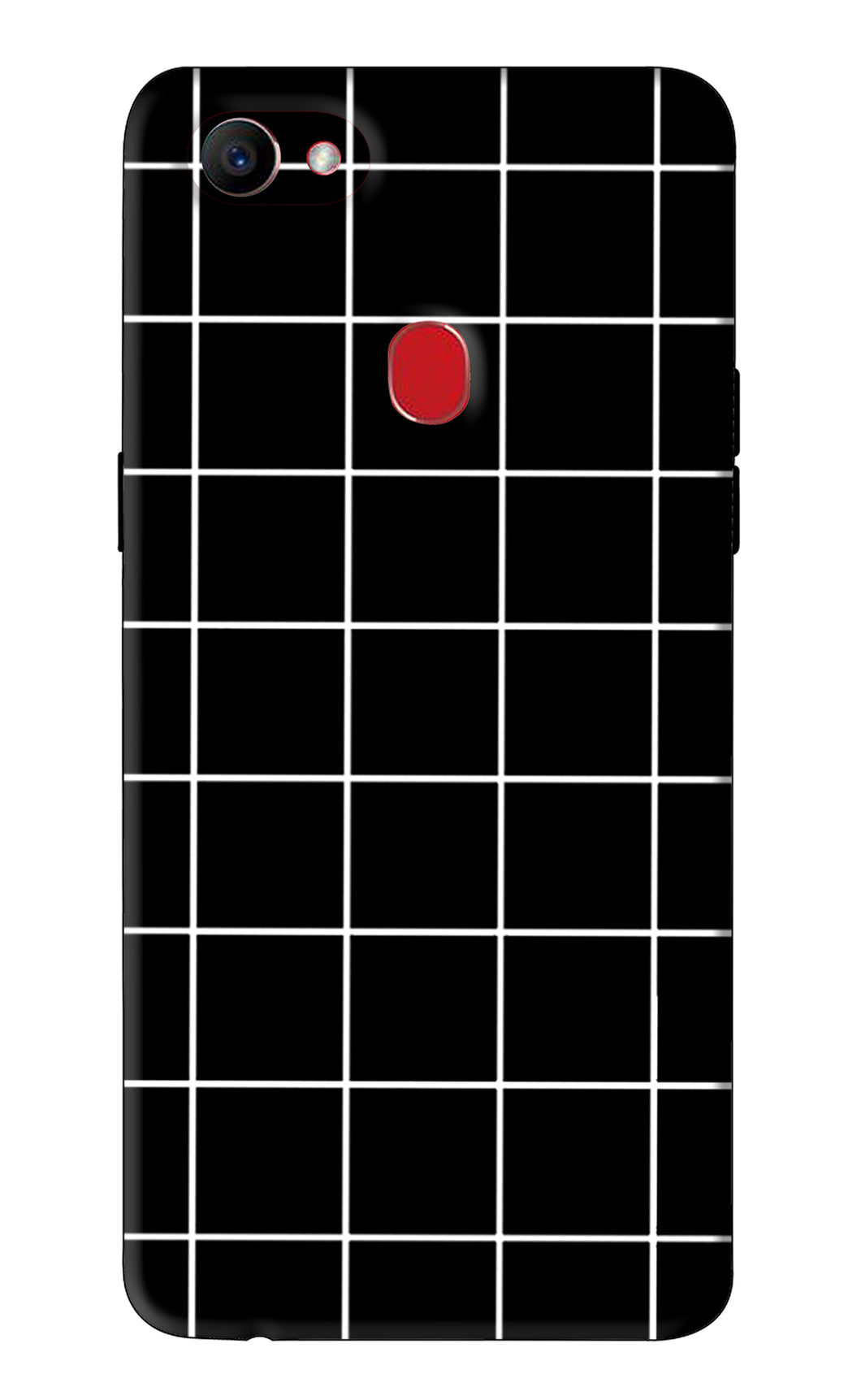 White Grid Oppo F7 Back Skin Wrap