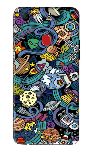 Space Abstract Oppo F7 Back Skin Wrap