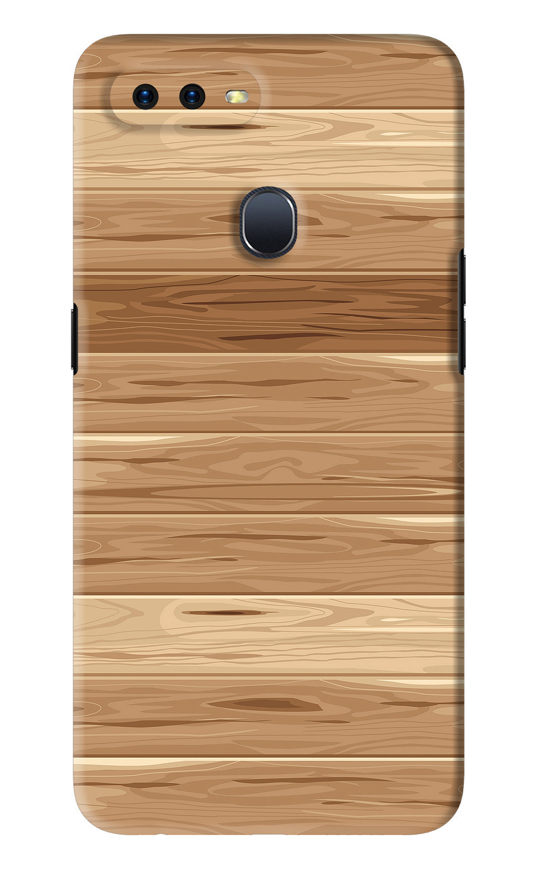 Wooden Vector Oppo F9 Back Skin Wrap
