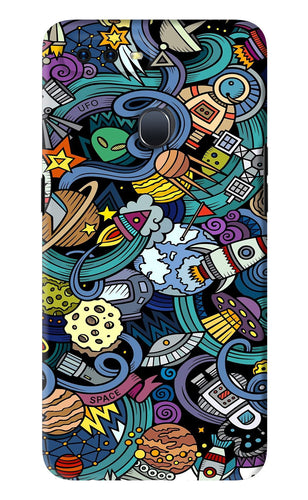 Space Abstract Oppo F9 Back Skin Wrap