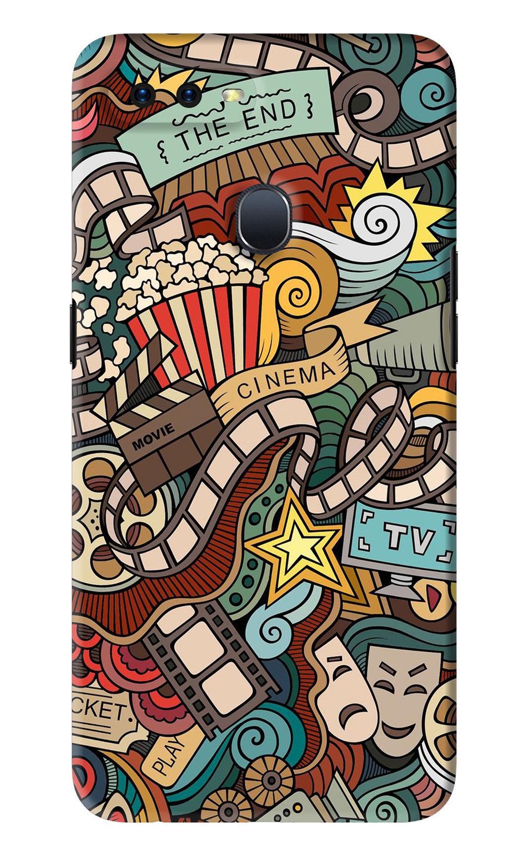 Cinema Abstract Oppo F9 Back Skin Wrap
