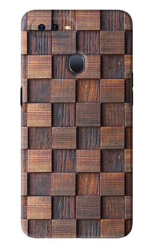 Wooden Cube Design Oppo F9 Pro Back Skin Wrap