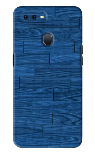 Blue Wooden Texture Oppo F9 Pro Back Skin Wrap