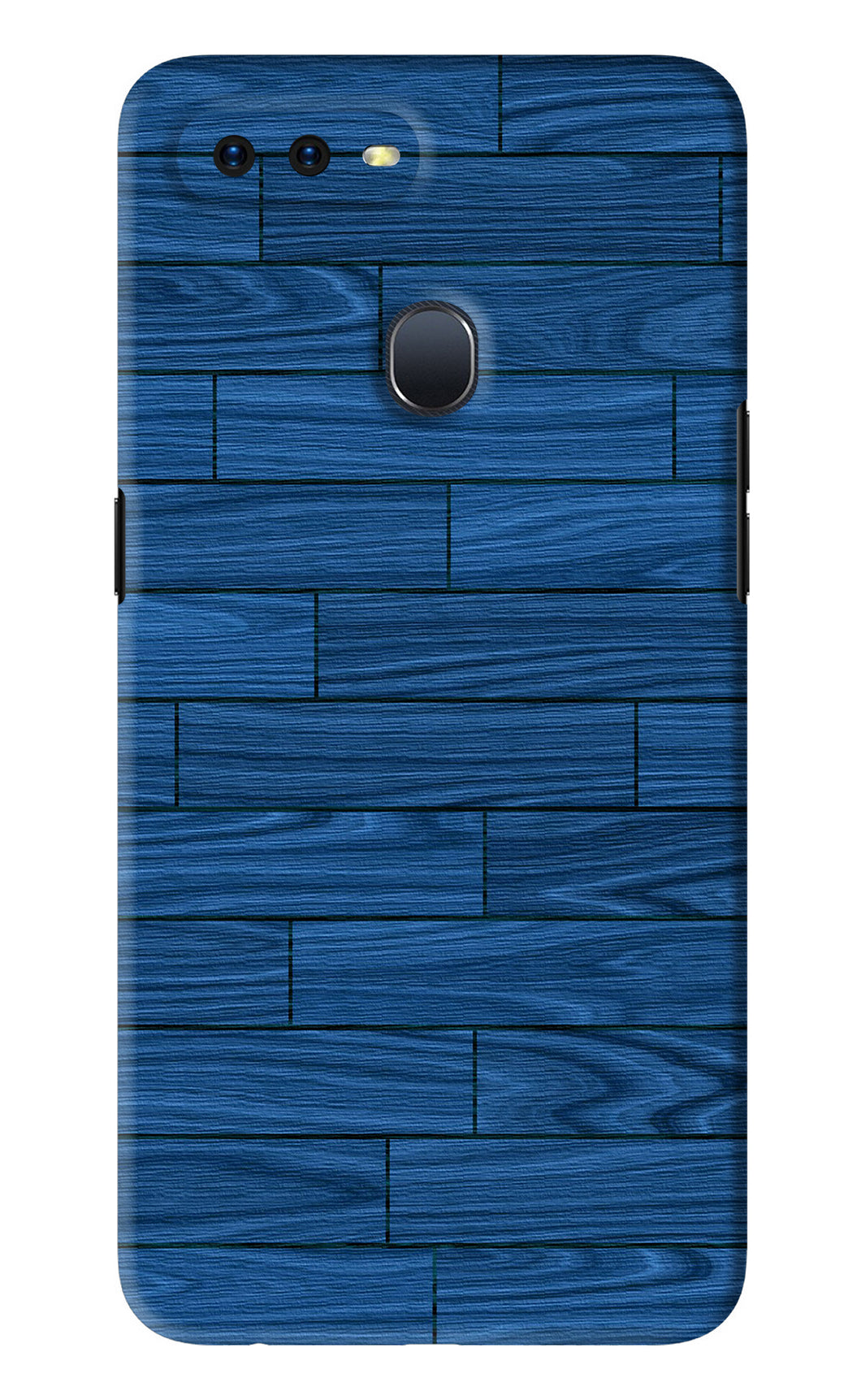 Blue Wooden Texture Oppo F9 Pro Back Skin Wrap