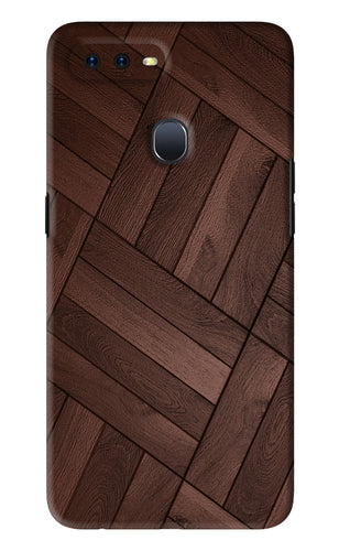 Wooden Texture Design Oppo F9 Pro Back Skin Wrap
