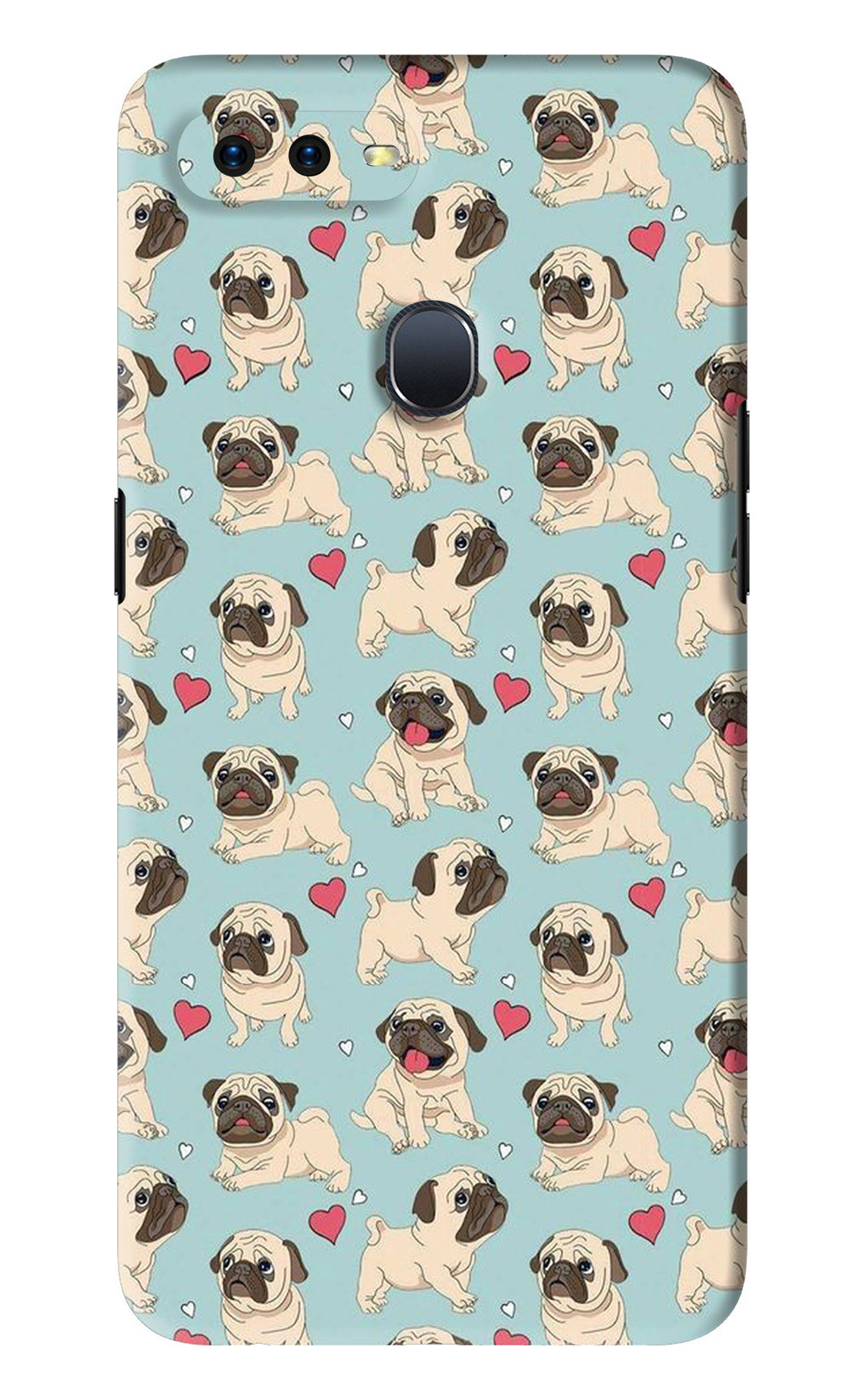 Pug Dog Oppo F9 Pro Back Skin Wrap