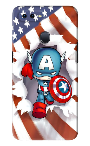Captain America Oppo F9 Pro Back Skin Wrap