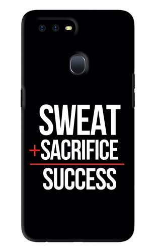 Sweat Sacrifice Success Oppo F9 Pro Back Skin Wrap
