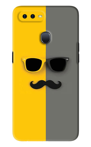 Sunglasses with Mustache Oppo F9 Pro Back Skin Wrap