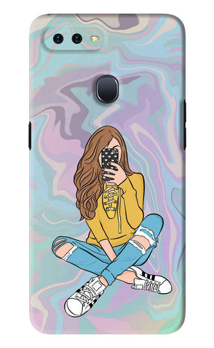 Selfie Girl Oppo F9 Pro Back Skin Wrap